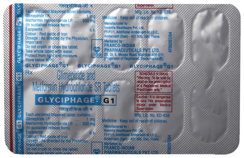 Glyciphage 500 Mg Tablet (20 Tab) | informacionpublica.svet.gob.gt