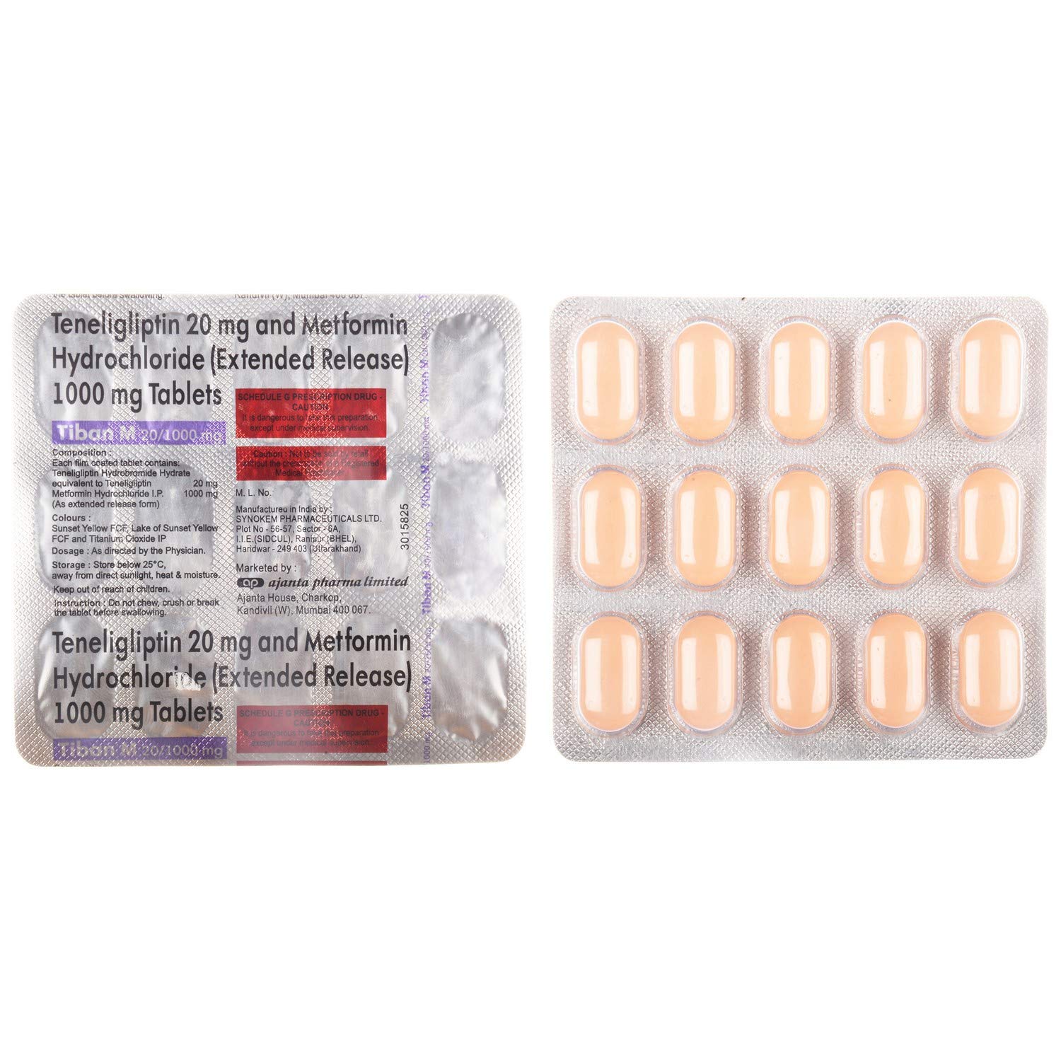 Positrarx Your Local Online Pharmacy Tiban M 1000 Mg Tablet Er