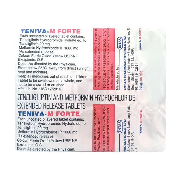 Positrarx Your Local Online Pharmacy Teniva M Forte Tablet