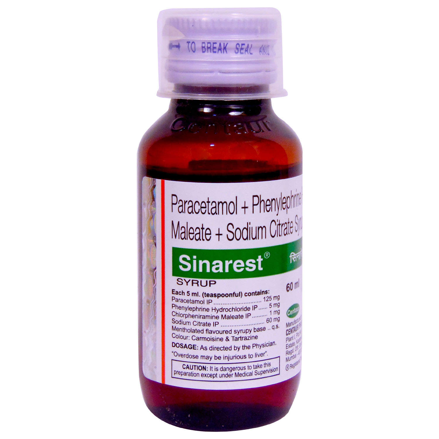 SINAREST SYRUP | PositraRx: Your Local Online Pharmacy
