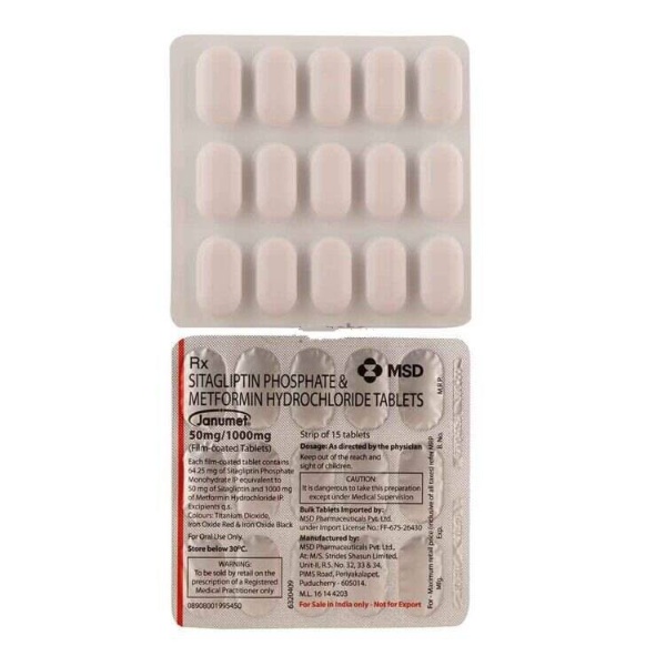 PositraRx Your Local Online Pharmacy JANUMET 50MG/1000MG TABLET