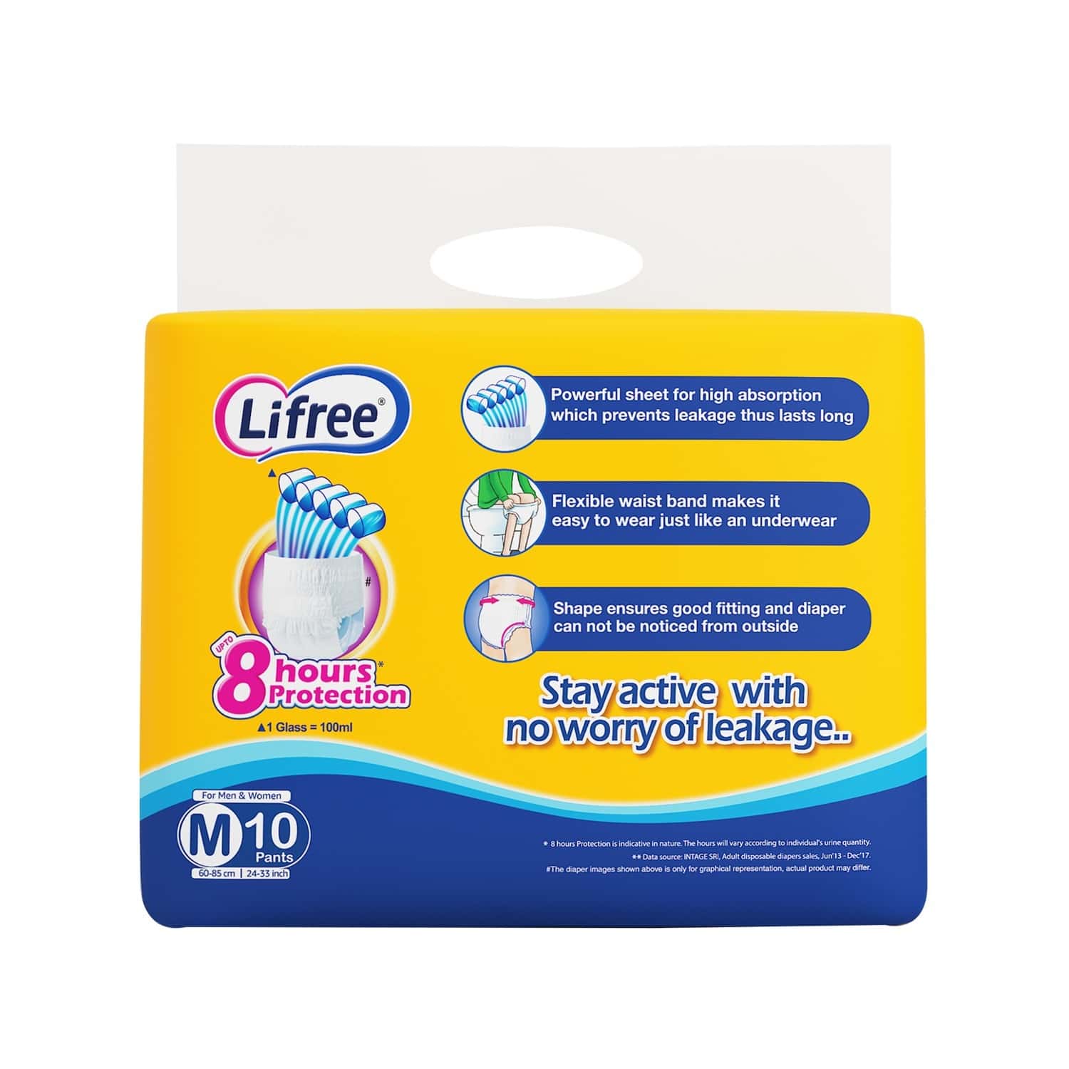 Buy LIFREE Adult Pant Style Diaper Size XL, Set of 2 packs, 10 pcs per pack  Total 20 pcs for waist size 35-49 inches Adult Diapers - XL (20 Pieces)  Online at Best Prices in India - JioMart.