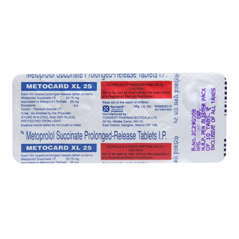 Metocard Xl 25mg Tablet 10's | informacionpublica.svet.gob.gt