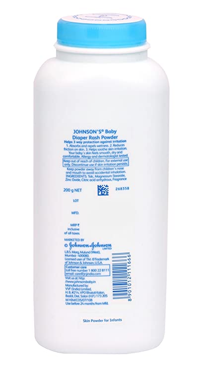 Johnson baby powder for best sale diaper rash