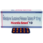 NICARDIA RETARD 10 MG TABLET